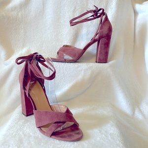 ZIGN 4inch Sandal Ankle Strap heels Dusty Rose Color